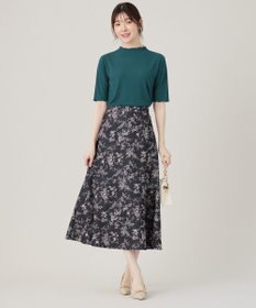 ANY SIS 【洗える】フラワープリントペプラム スカート