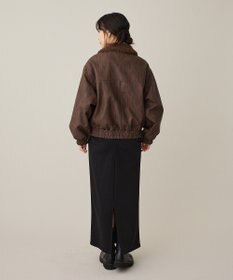 CRAFT STANDARD BOUTIQUE フェイクレザー衿ボアブルゾン