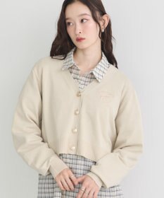 earth music&ecology ロゴ刺繍カーディガン