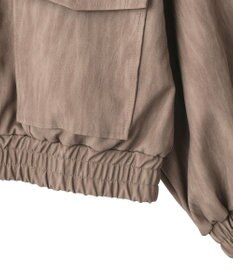 CRAFT STANDARD BOUTIQUE フェイクレザー衿ボアブルゾン