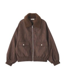 CRAFT STANDARD BOUTIQUE フェイクレザー衿ボアブルゾン