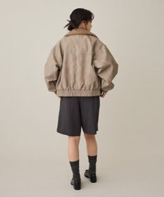 CRAFT STANDARD BOUTIQUE フェイクレザー衿ボアブルゾン