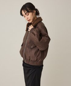 CRAFT STANDARD BOUTIQUE フェイクレザー衿ボアブルゾン