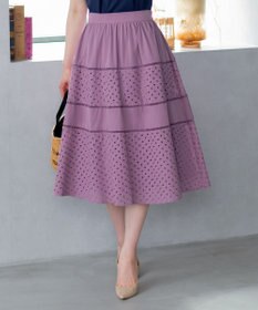 Tiaclasse L 【新色追加・洗える】幅広く活躍が期待できるレース切替スカート