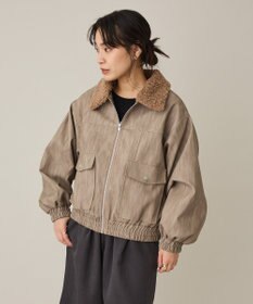 CRAFT STANDARD BOUTIQUE フェイクレザー衿ボアブルゾン