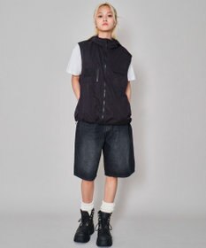 WEGO 【ユニセックス着用ITEM】フードナイロンベスト