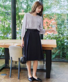 Tiaclasse 【洗える】ピンタックレースブラウス