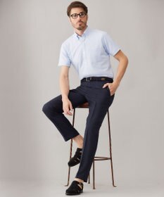 GOTAIRIKU ロングセラー【洗える/折り目加工/シワになりにくい/ウエストアジャスター】ウォッシャブル サマーウール100％パンツ_限定色(ノータック)23/24年モデル