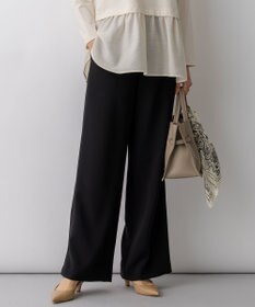 23区 L ストレッチダブルクロス ワイドパンツ