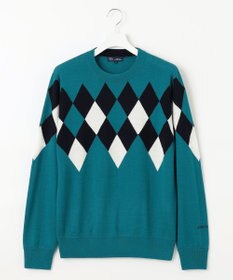 23区GOLF 【MEN】【洗える】ウールアクリル ランバス柄ニット