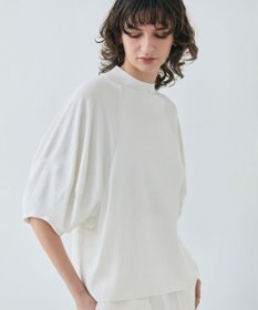 BEIGE， 【洗える】NADIA / ボリュームスリーブ半袖ボトルネックニット