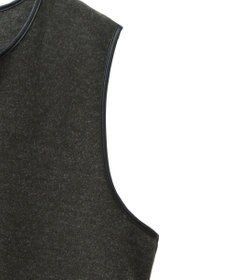 Green Parks 圧縮ポンチ合皮パイピングジャンスカ