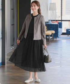 Tiaclasse L 【本革】ノーカラーシープレザージャケット