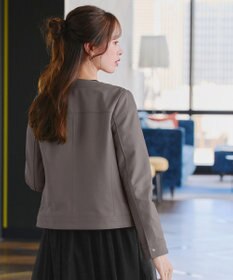 Tiaclasse L 【本革】ノーカラーシープレザージャケット