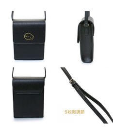 Mother garden しろたん スマホショルダー バッグ 黒  スマホポーチ