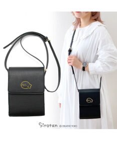 Mother garden しろたん スマホショルダー バッグ 黒  スマホポーチ