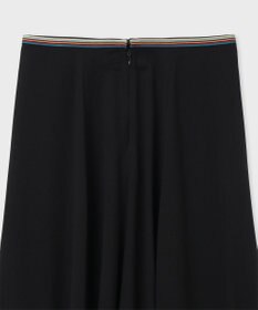 Paul Smith バックサテン ジョーゼット フレアスカート