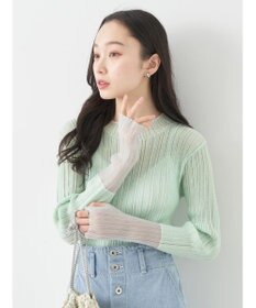 earth music&ecology シアー配色リブプルオーバー