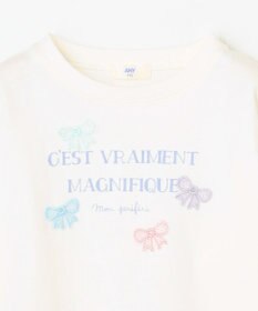 ANY KIDS 【綿100%】ロゴプリント 長袖Tシャツ