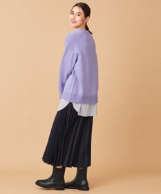 ANY 【洗濯機可】ラムウールVネック カーディガン