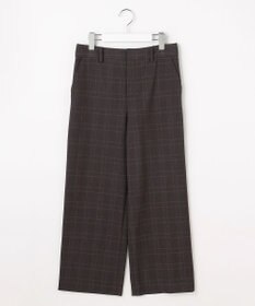 J.PRESS LADIES L アルガンシルク チェック クロップド パンツ