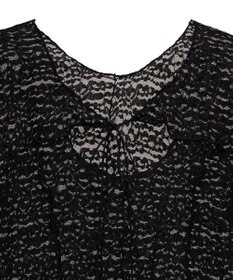 Green Parks カットワークデザインレース半袖トップス