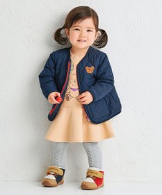 MIKI HOUSE HOT BISCUITS 【80-110cm】【NEW Color Series】裏毛パイル素材 フレアワンピース