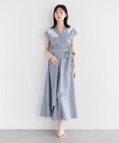 YECCA VECCA フラワーレースカシュクールワンピース