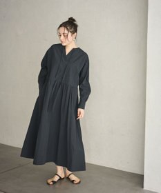 #Newans 【撥水加工/洗濯機可能】ドルマンスリーブドロストワンピース