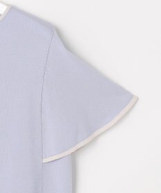 J.PRESS LADIES COOL MINT COTTON POLYESTER フレアスリーブ ニット プルオーバー