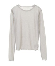 earth music&ecology シアーリブロゴ刺繍プルオーバー