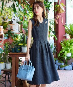 Tiaclasse 【洗える】ツイードタックワンピース