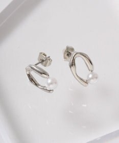 AMERICAN HOLIC パールオーバルフレームピアス