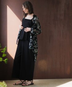 YECCA VECCA ドライタッチペプラムサロペット