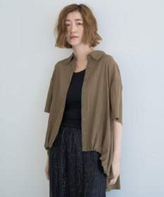 YECCA VECCA 【接触冷感】裾バルーン切替デザインヘムシャツ