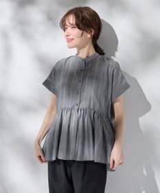 ANY L 半袖ティアードブラウス