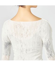 Chacott 【ノーソーイングニット】フラワーブーケプリントニットトップ