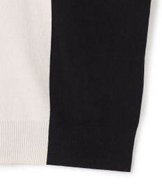 ICB 【洗える】マットヴィスコースポリエステル ブロッキングニット