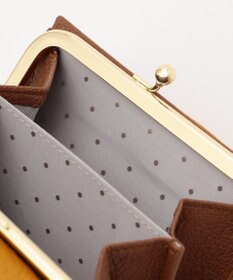 UNBILLION ペルケ perche トリミング配色外ガマ二つ折り財布