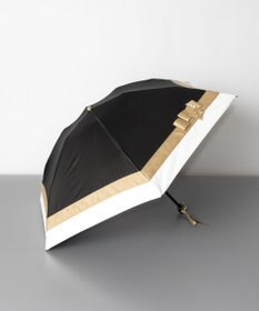 AURORA Beaurance（ビューランス）切り継ぎパールリボン晴雨兼用パラソル（折りたたみミニ傘） 日傘