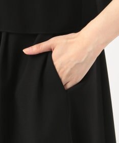 組曲 NOIR 【洗える】ウォッシャブルストレッチバックサテン ジャケット＋ワンピース