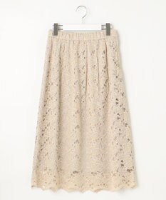 自由区 【セットアップ対応・洗える・XSサイズあり】レースコンビ スカート