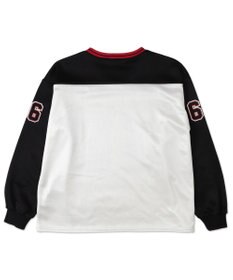 WEGO VネックナンバリングサテンBIGスウェット