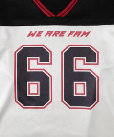 WEGO VネックナンバリングサテンBIGスウェット