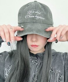 WEGO ロゴ刺繍ピグメントキャップ