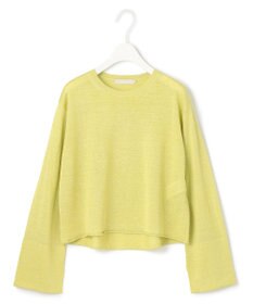 ICB 【洗える】 リネンレーヨンハイゲージ クロップドプルオーバー