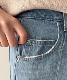 WEGO カーブラインバレルレッグデニムパンツ