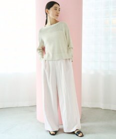 UNFILO L メッシュ クロップドニット