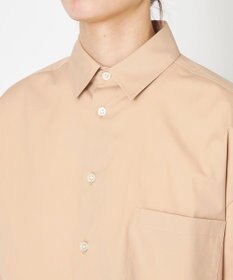 NAVE 【ReNAVE・セットアップ可/洗える/接触冷感/UVケア】コットンポリブロード クロップドシャツ