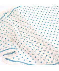 Marca ＜洗えるシルク＞ドット 菱形スカーフ Marcaオリジナル ウォッシャブルシルクローン